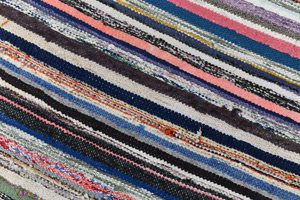 Kilim 275x79 cm, fioletowy, zielony, wełna, lata 70. - 219858