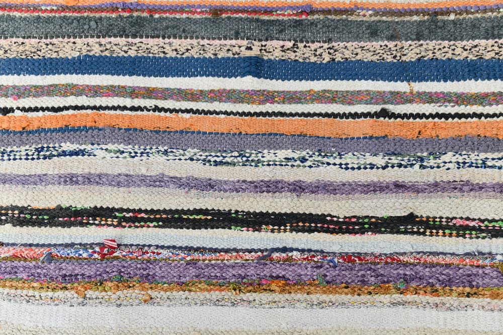 Kilim 275x79 cm, fioletowy, zielony, wełna, lata 70. - 219862