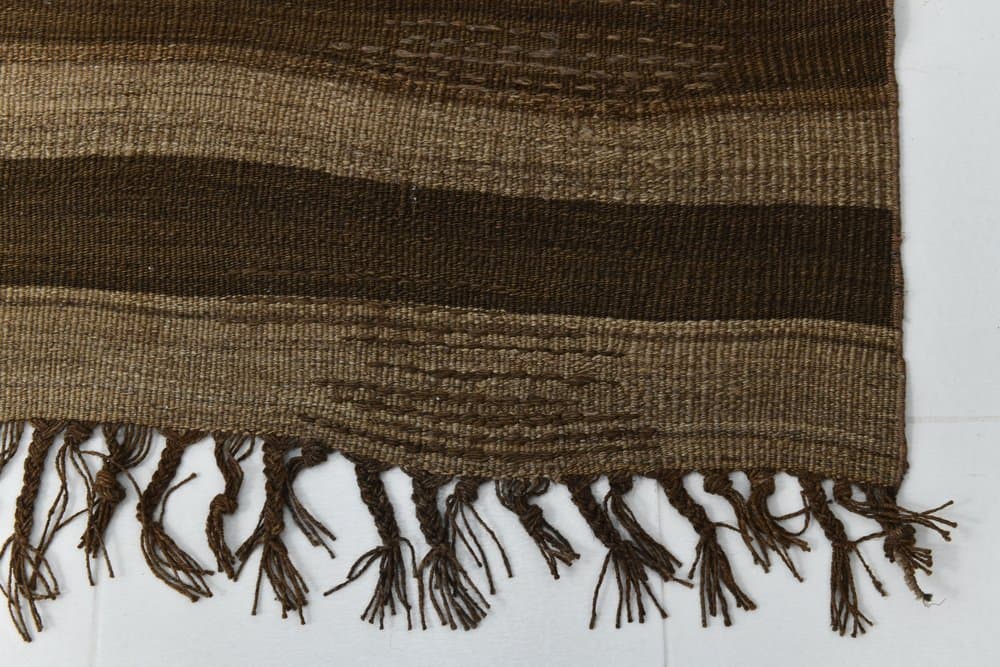 Chodnik kilim 267x83 cm, brązowy, wełna, lata 70. - 219848