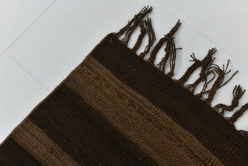 Chodnik kilim 267x83 cm, brązowy, wełna, lata 70. - 219839