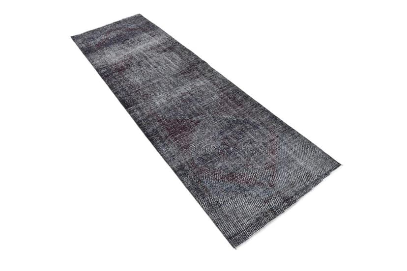 Runner 80x265 cm, plum, anthracite, wool, 1970s