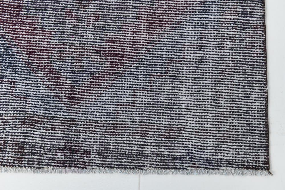 Chodnik 80x265 cm, śliwkowy, antracytowy, wełna, lata 70. - 219756