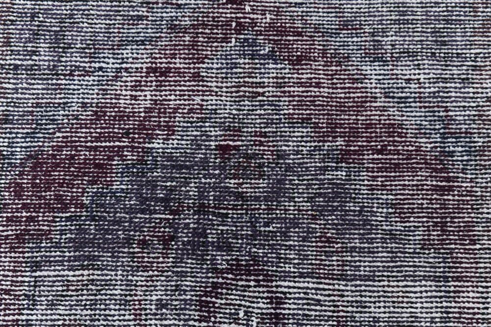 Chodnik 80x265 cm, śliwkowy, antracytowy, wełna, lata 70. - 219754