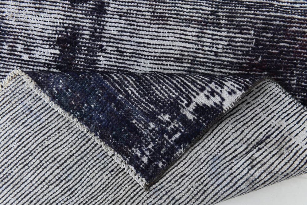 Rug 165x70 cm, black, wool, 1960s - 219735