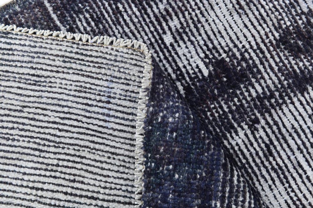 Rug 165x70 cm, black, wool, 1960s - 219745