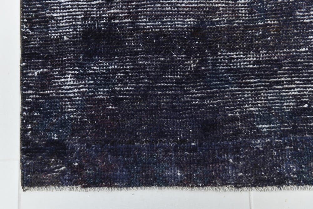 Rug 165x70 cm, black, wool, 1960s - 219742
