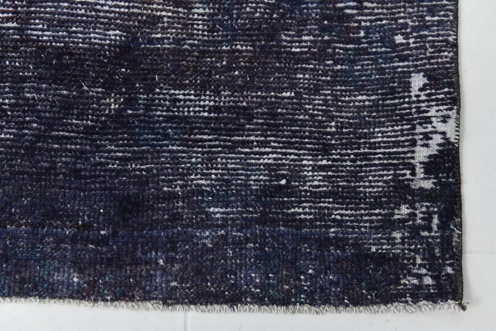 Rug 165x70 cm, black, wool, 1960s - 219743