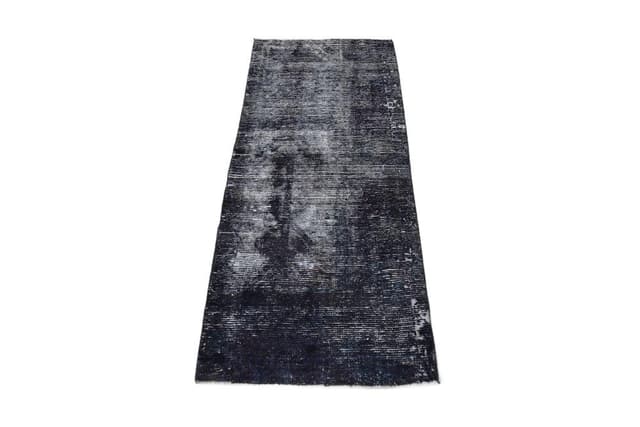 Rug 165x70 cm, black, wool, 1960s - DIMENSION