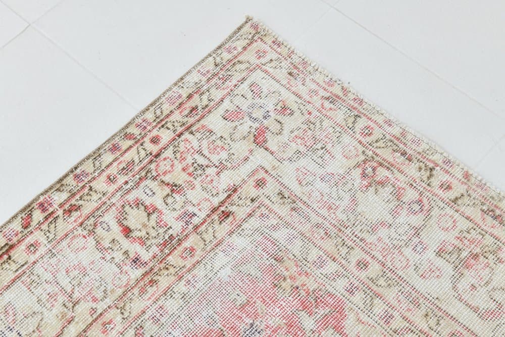 Rug 201x299 cm, Red, Beige, Wool, 1960s - 219697