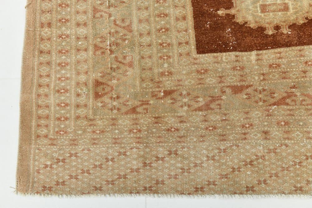 Rug 182x277 cm, brown, beige, wool, 1970s - 220211