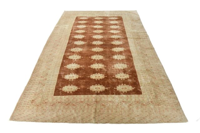 Rug 182x277 cm, brown, beige, wool, 1970s - DIMENSION