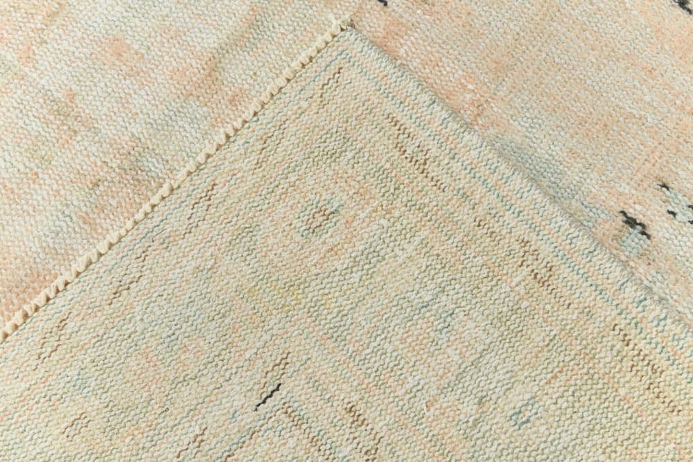 Rug 183x285 cm, peach, blue, wool, 1970s - 220192