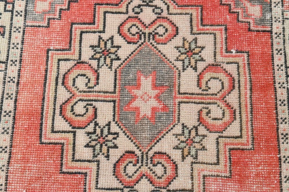 Runner 285x86 cm, red, wool, 1970s - 220145