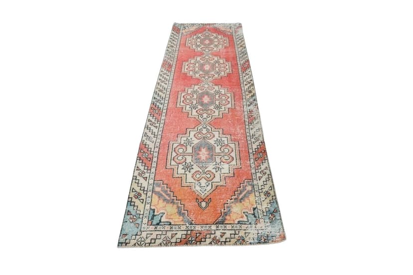 Runner 285x86 cm, red, wool, 1970s