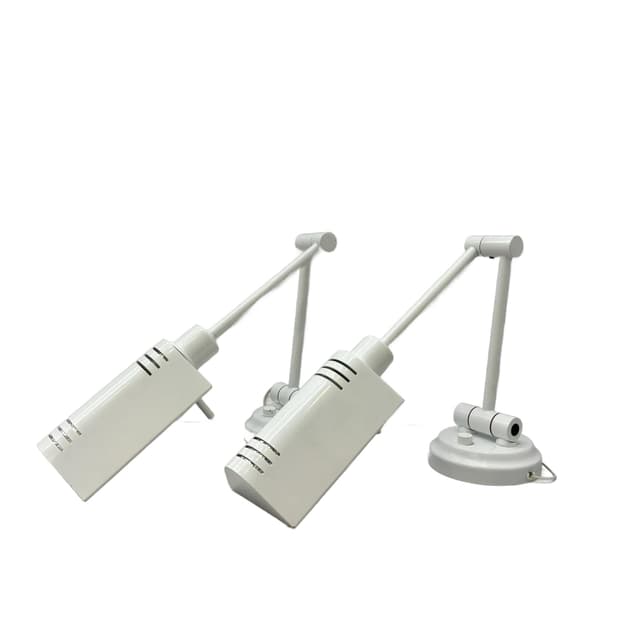 Białe, modernistyczne kinkiety metalowe, Holtkötter, Niemcy, lata 90. - WYMIARY