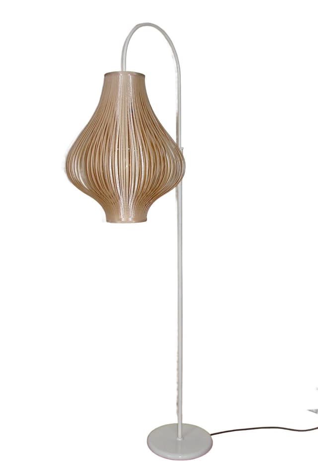 Lampa podłogowa Space Age, beżowy, tworzywo, metal, lata 70. - WYMIARY