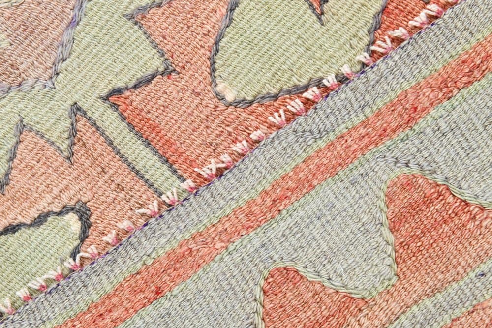 Kilim 155x347 cm, pink, wool, 1970s - 220081