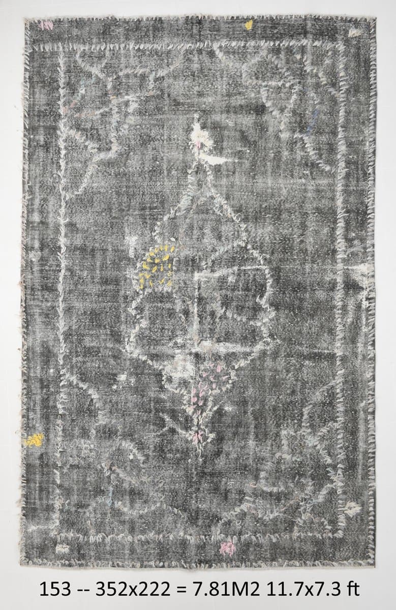 Rug 352x222 cm, grey, wool, 1970s - 220037