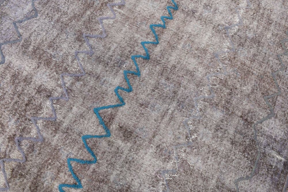 Rug 205x303 cm, Blue, Violet, Wool, 1960s - 220002