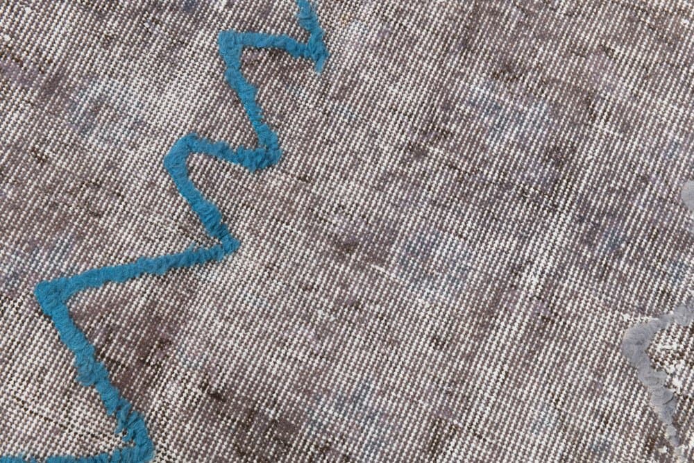 Rug 205x303 cm, Blue, Violet, Wool, 1960s - 220006