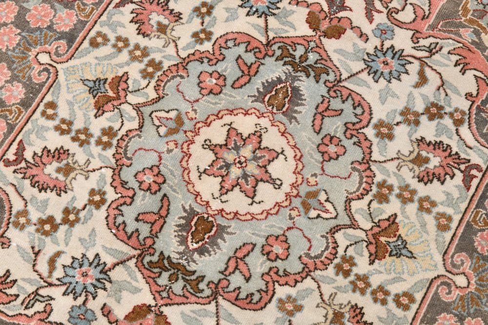 Rug 366x260 cm, pink, grey, wool, 1970s - 219989