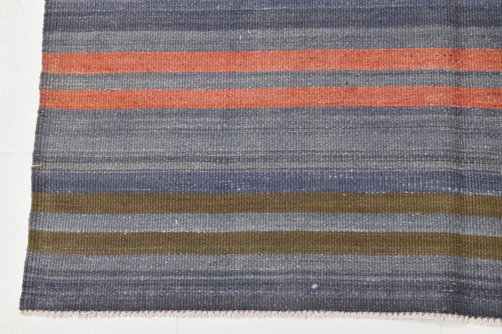 Kilim 223x144 cm, Blue, Red, Wool, 1960s - 219980