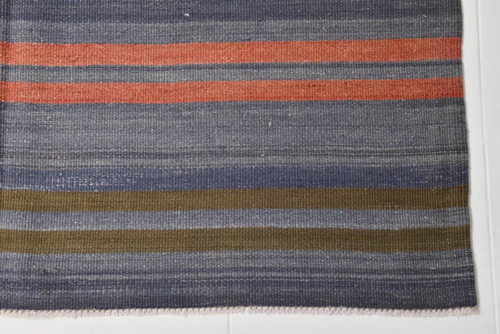 Kilim 223x144 cm, Blue, Red, Wool, 1960s - 219971