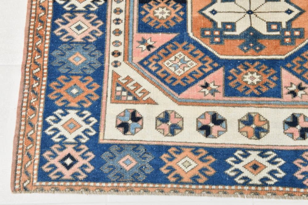 Rug 172x137 cm, Navy Blue, Wool, 1970s - 219966