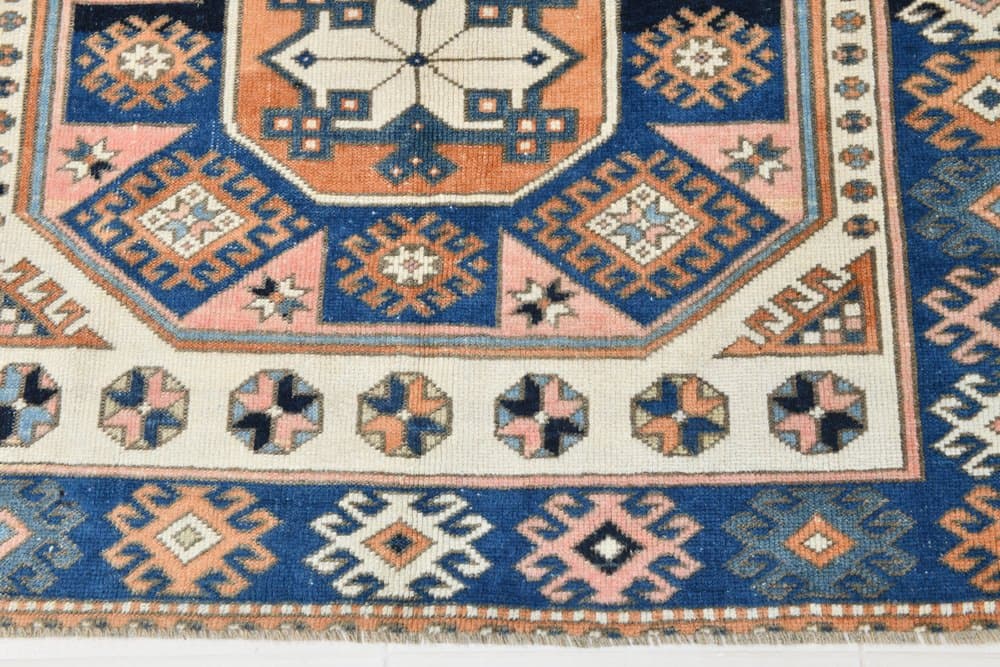 Rug 172x137 cm, Navy Blue, Wool, 1970s - 219967