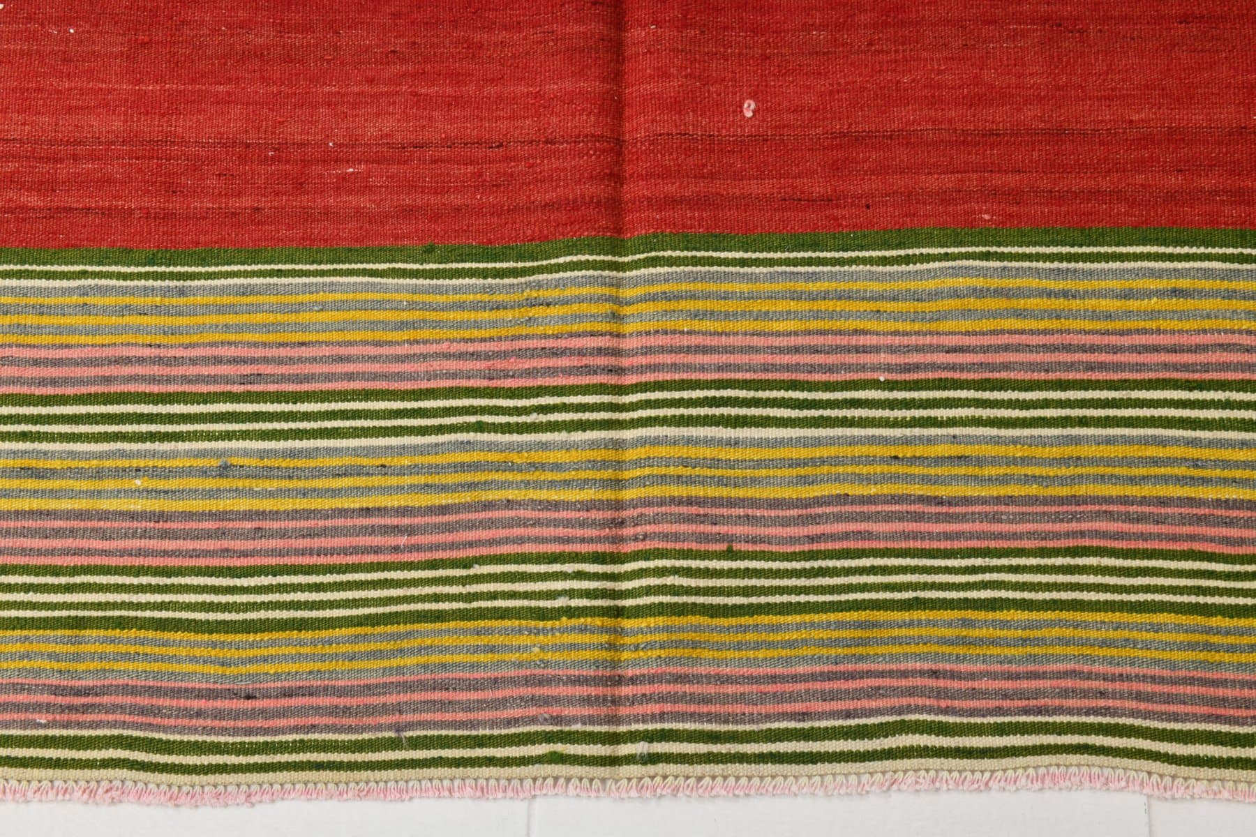Kilim 253x145 cm, czerwony, wełna, Turcja, lata 60. - 220253