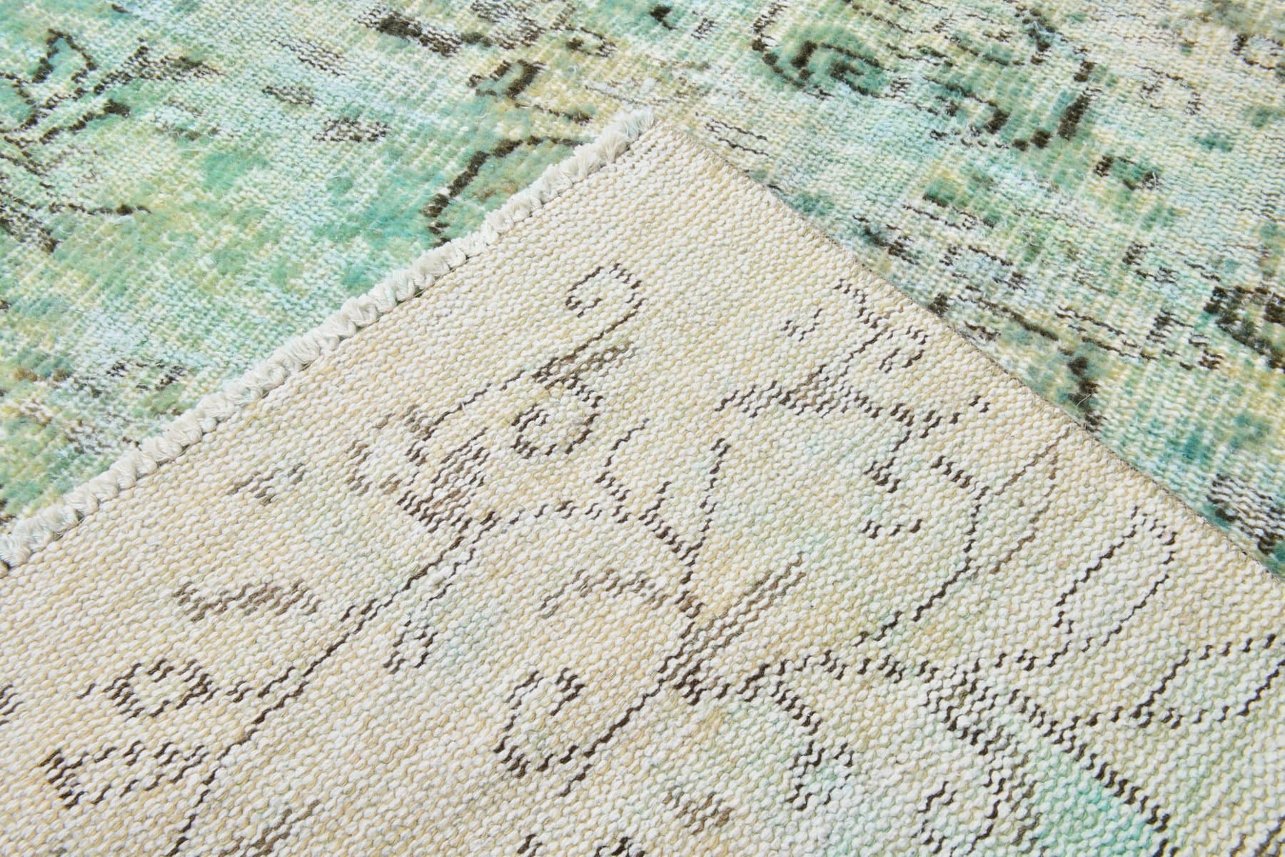 Rug 235x148 cm, turquoise, green, wool, Turkey, 1960s - 220257