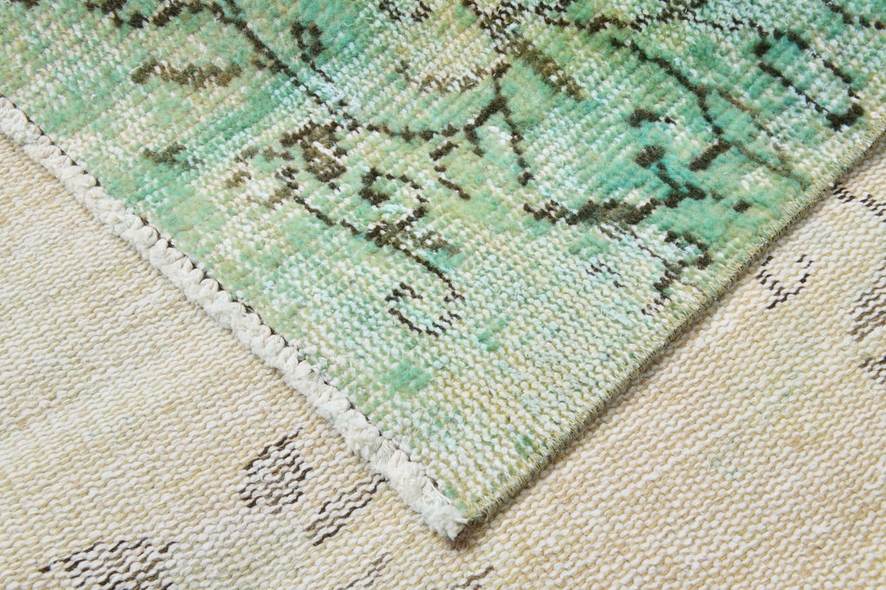 Rug 235x148 cm, turquoise, green, wool, Turkey, 1960s - 220265