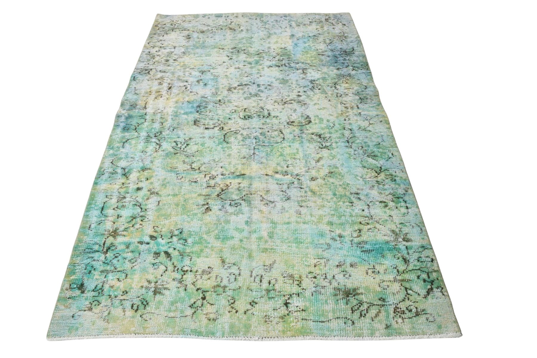 Rug 235x148 cm, turquoise, green, wool, Turkey, 1960s