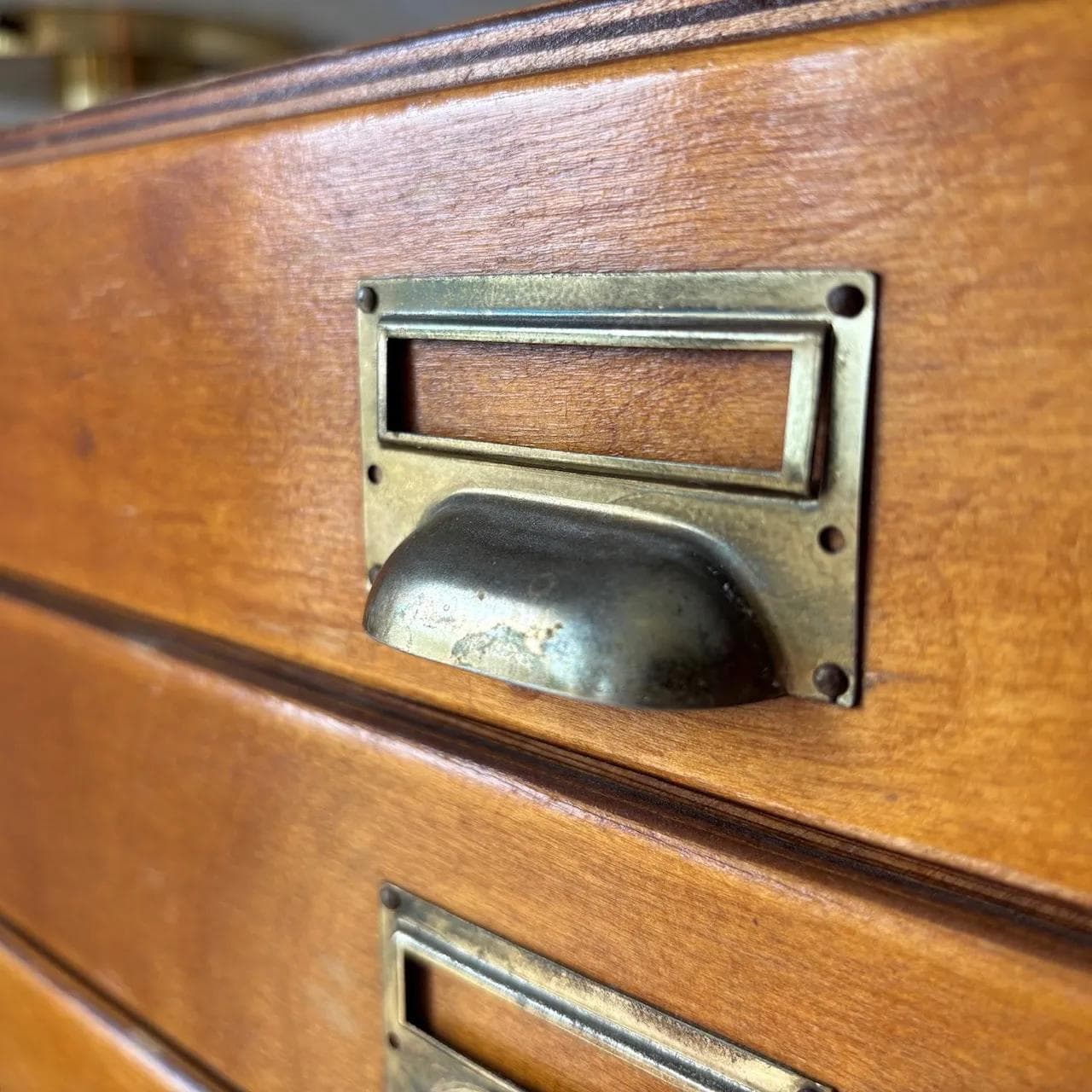 Organizer szafka, sklejka bukowa brązowa, Niemcy, lata 50. - 15991