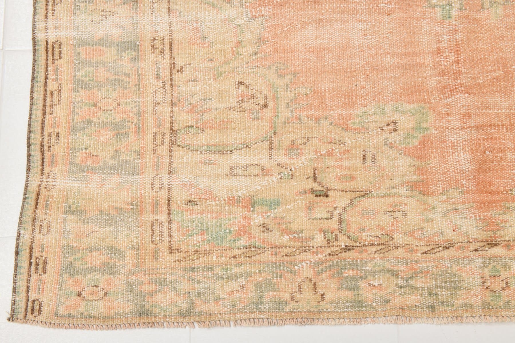 Rug 268x190 cm, Peach, Beige, Wool, 1960s - 220510