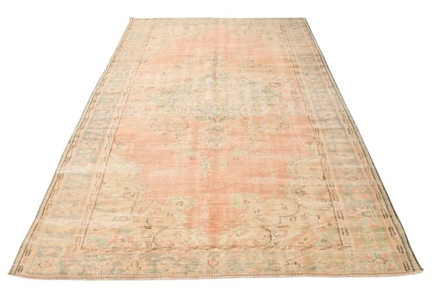 Rug 268x190 cm, Peach, Beige, Wool, 1960s - DIMENSION