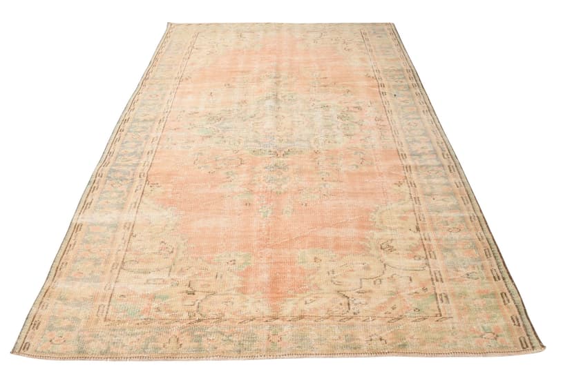 Rug 268x190 cm, Peach, Beige, Wool, 1960s