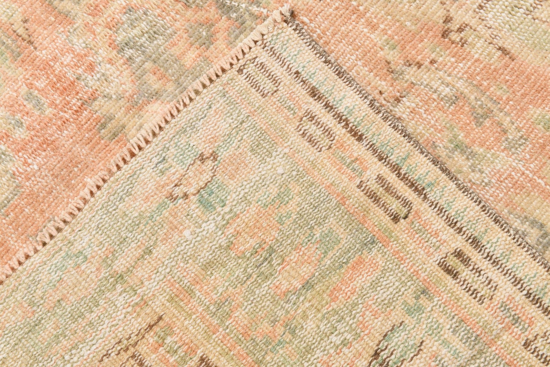Rug 268x190 cm, Peach, Beige, Wool, 1960s - 220503