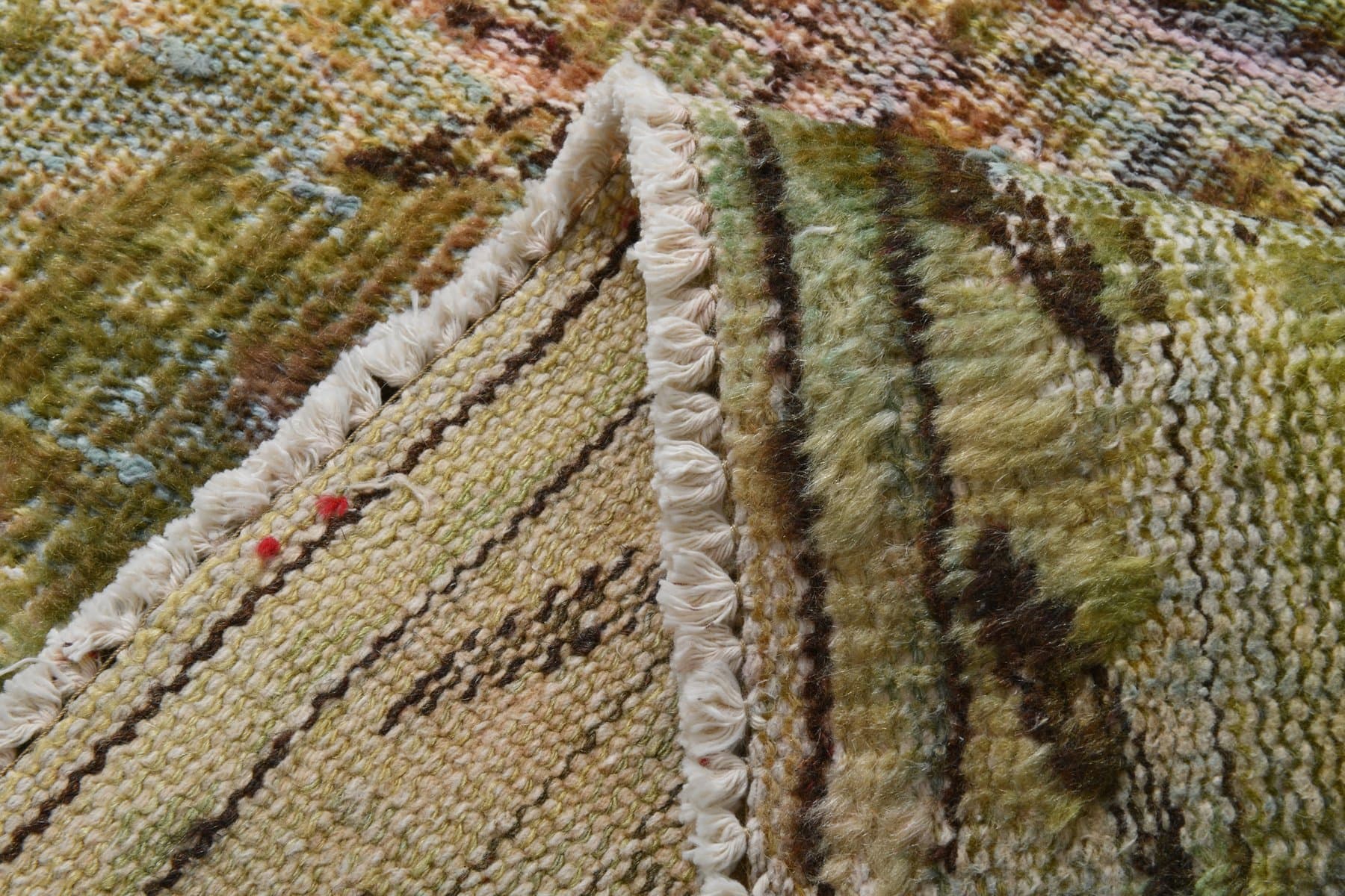 Rug 287x175 cm, olive, wool, 1960s - 220486