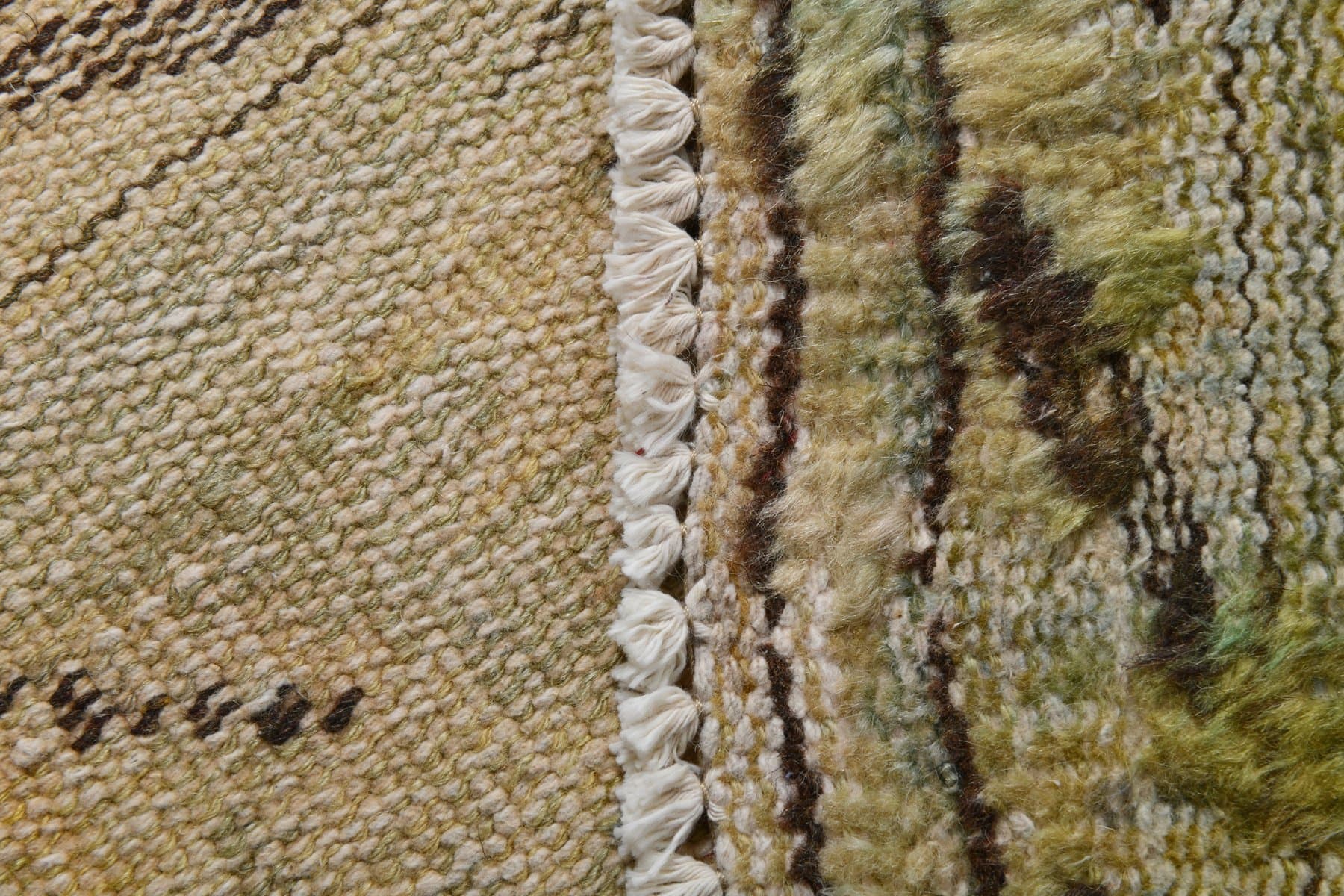 Rug 287x175 cm, olive, wool, 1960s - 220476