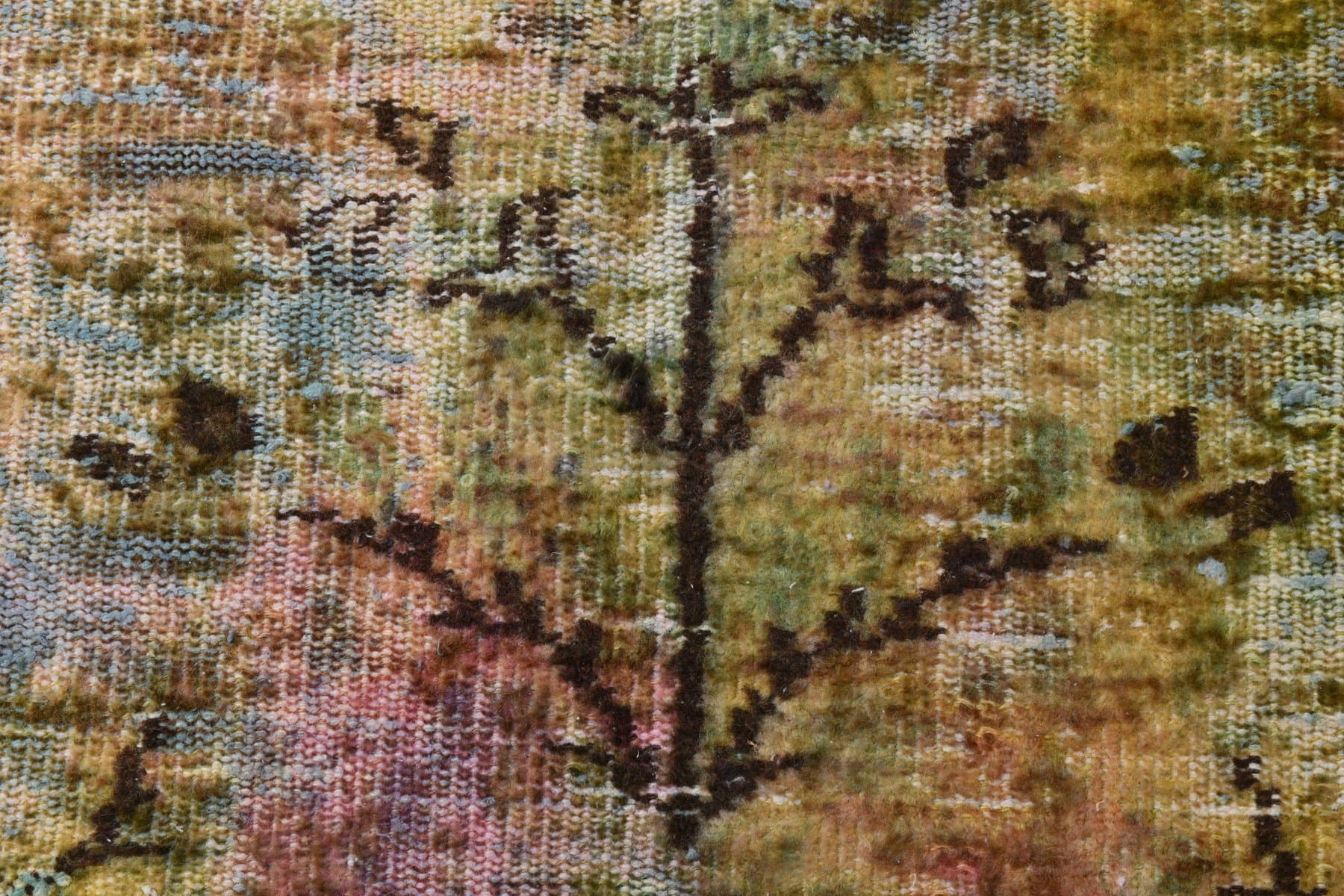 Rug 287x175 cm, olive, wool, 1960s - 220477