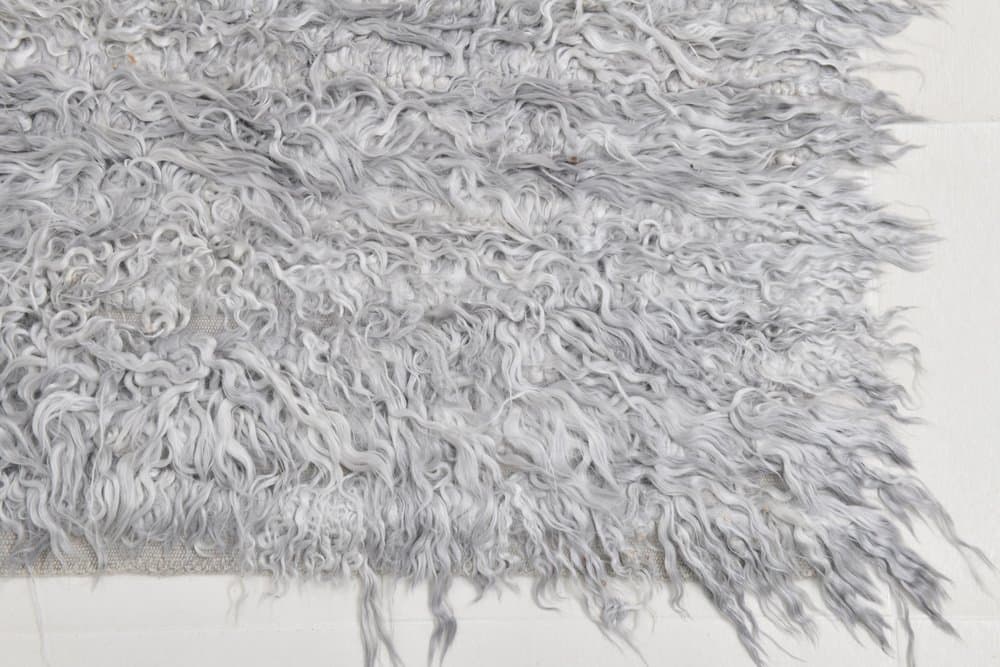 Runner Rug 96x262 cm, grey, wool, Turkey, 1960s. - 220347