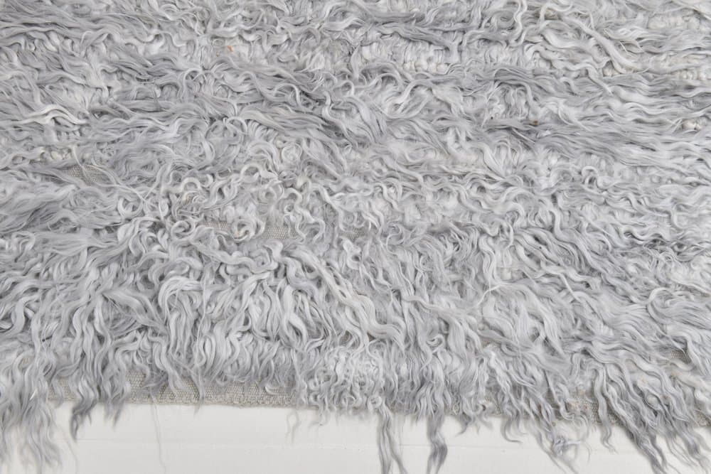 Runner Rug 96x262 cm, grey, wool, Turkey, 1960s. - 220351