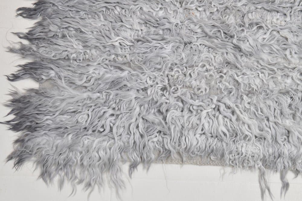 Runner Rug 96x262 cm, grey, wool, Turkey, 1960s. - 220353