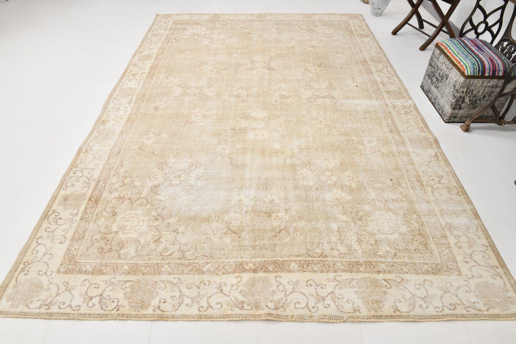 Dywan 325x219 cm, beżowy, wełna, Turcja, lata 70. - 220336