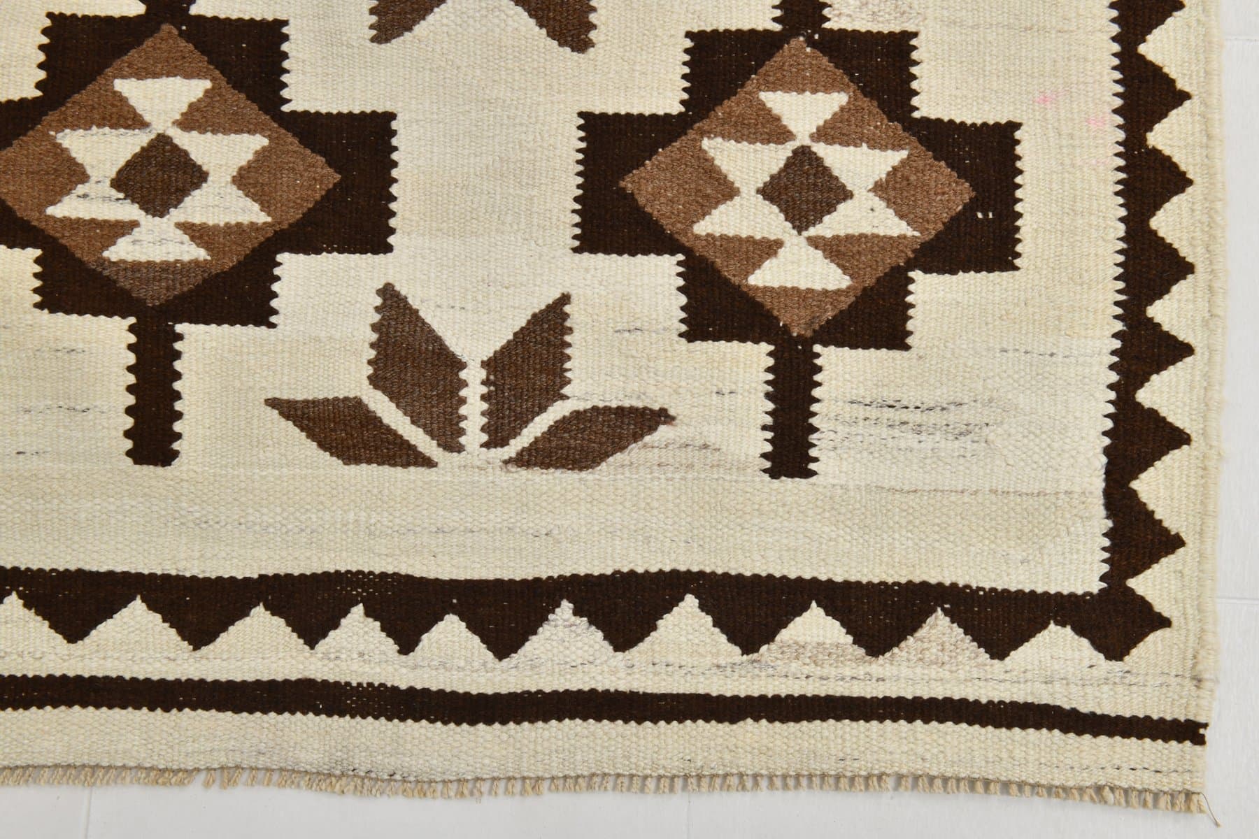 Chodnik 325x107 cm, beżowy, wełna, Turcja, lata 70. - 220680