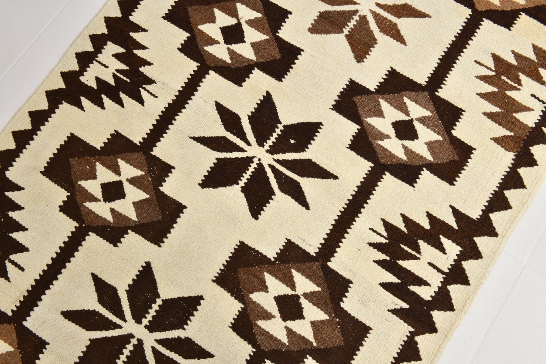 Chodnik 325x107 cm, beżowy, wełna, Turcja, lata 70. - 220685