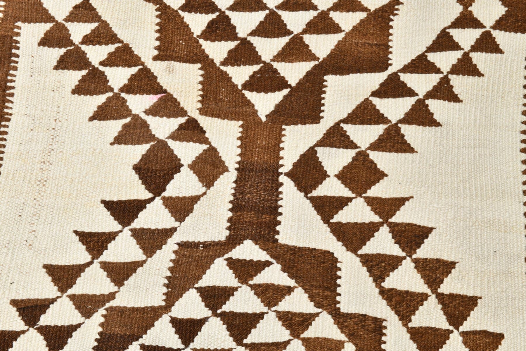 Kilim chodnik 314x106 cm, beżowy, wełna, Turcja, lata 60. - 220622