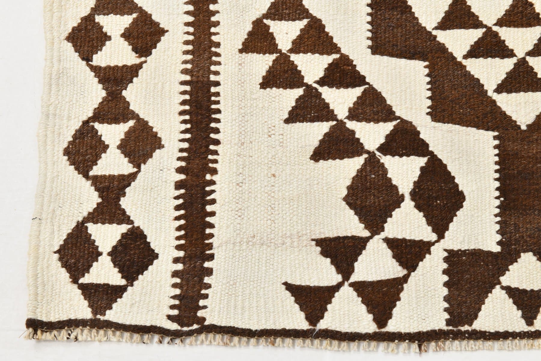 Kilim chodnik 314x106 cm, beżowy, wełna, Turcja, lata 60. - 220625