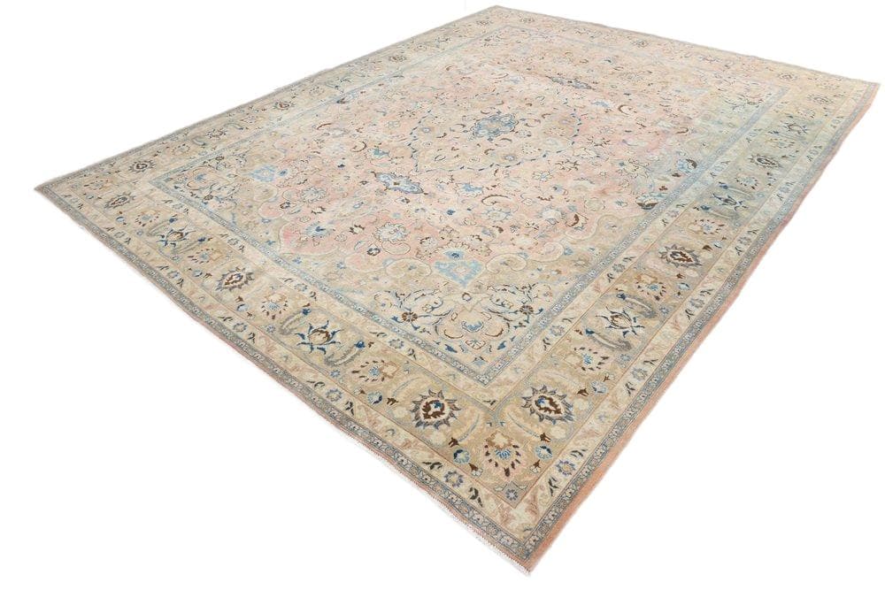 Rug 379x300 cm, beige, wool, Turkey, 1960s